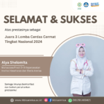 Selamat kepada Alya Shelomita, Mahasiswi Berprestasi Prodi D3 Keperawatan